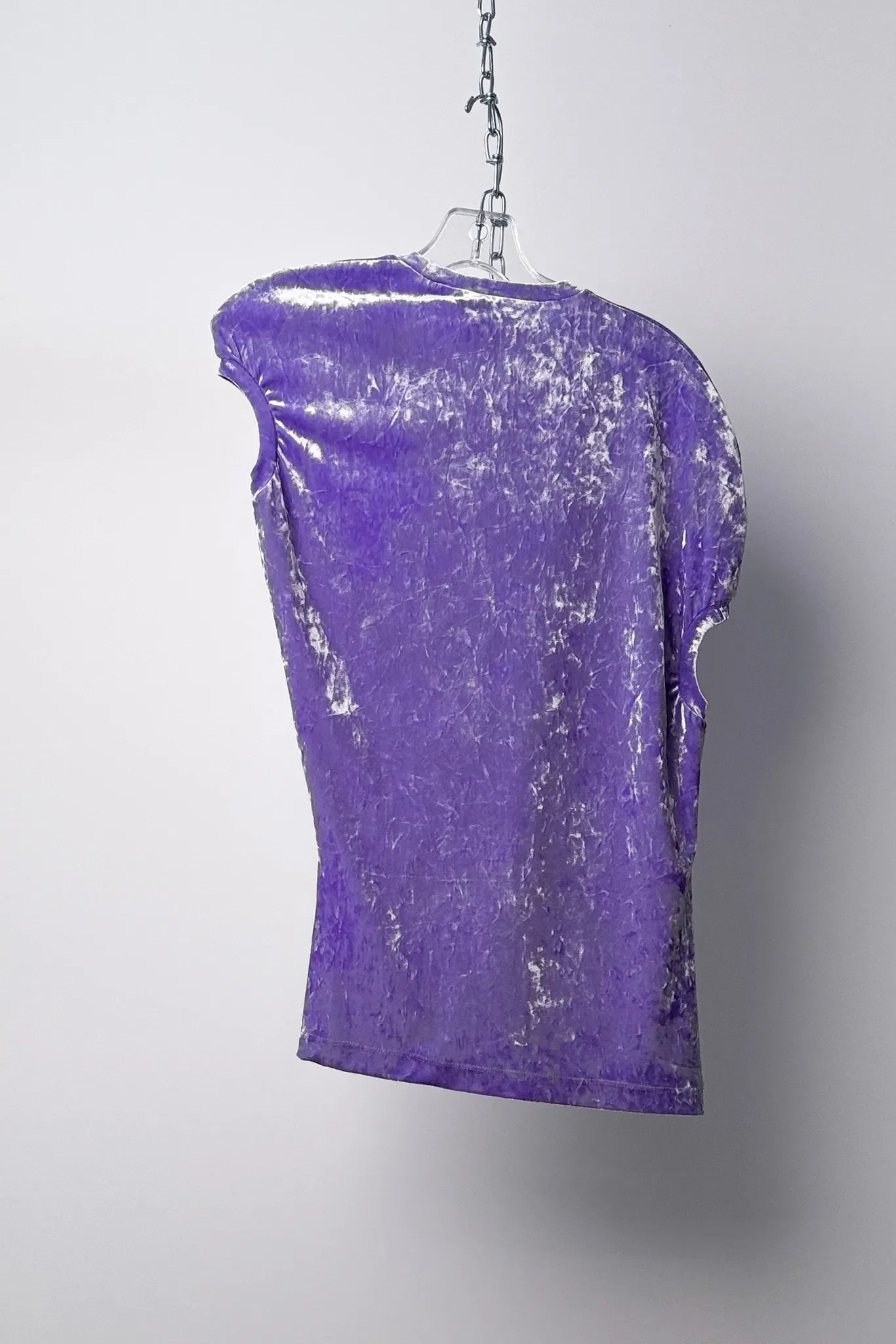 purple asymmetrical velvet top