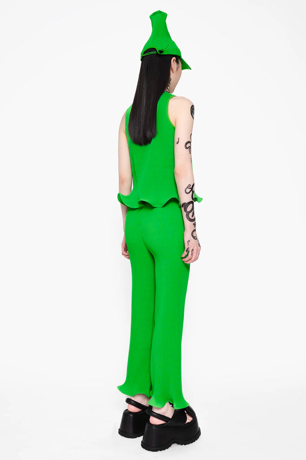 MELITTA BAUMEISTER Cropped Ripple Pants Green