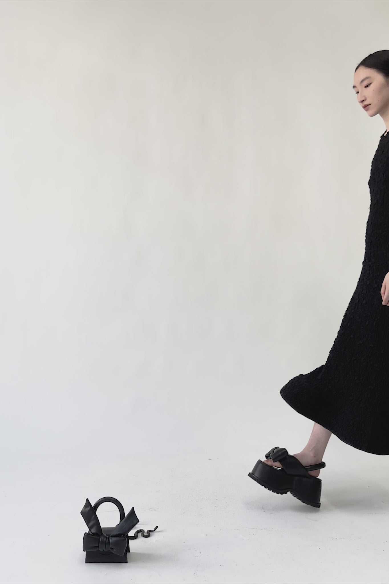 MELITTA BAUMEISTER Foam Ruffle Dress Black