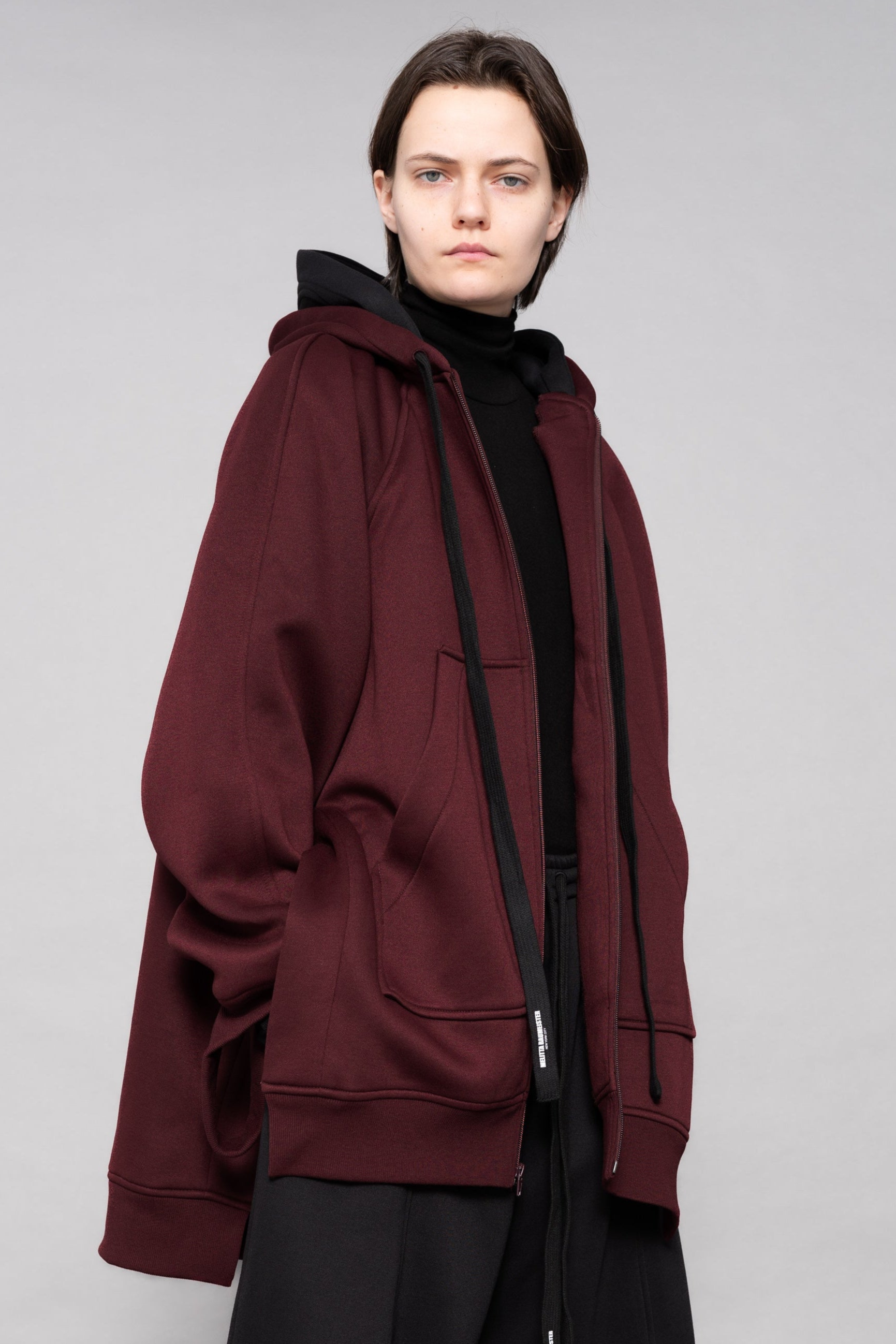 BORDEAUX DOUBLE HOOD HOODIE