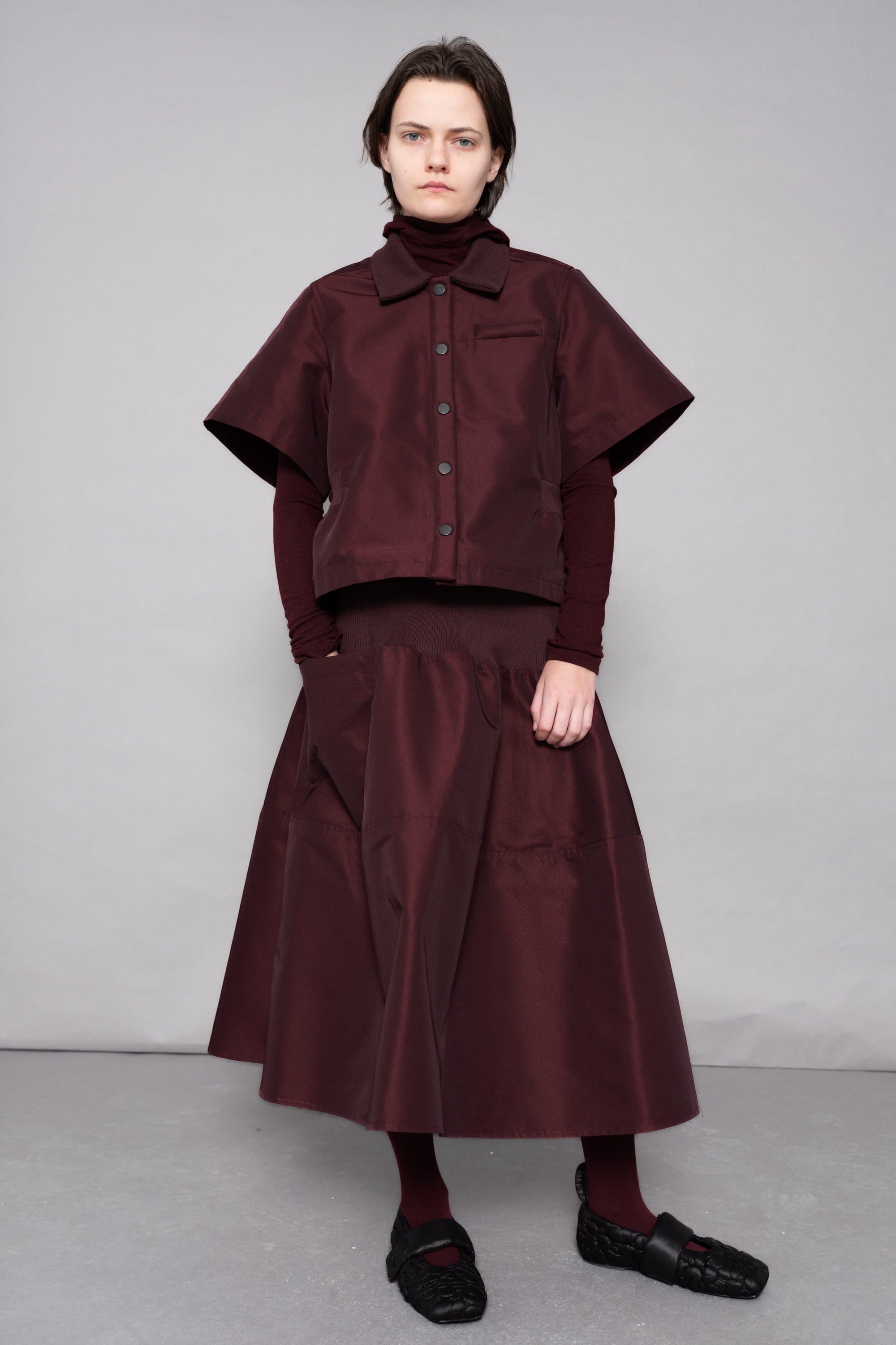 BORDEAUX BOMBER SHIRT