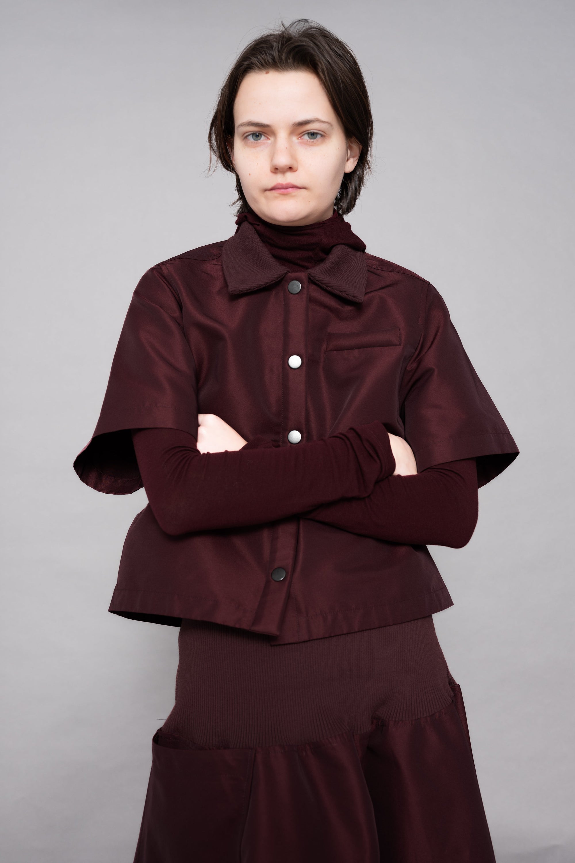 BORDEAUX BOMBER SHIRT