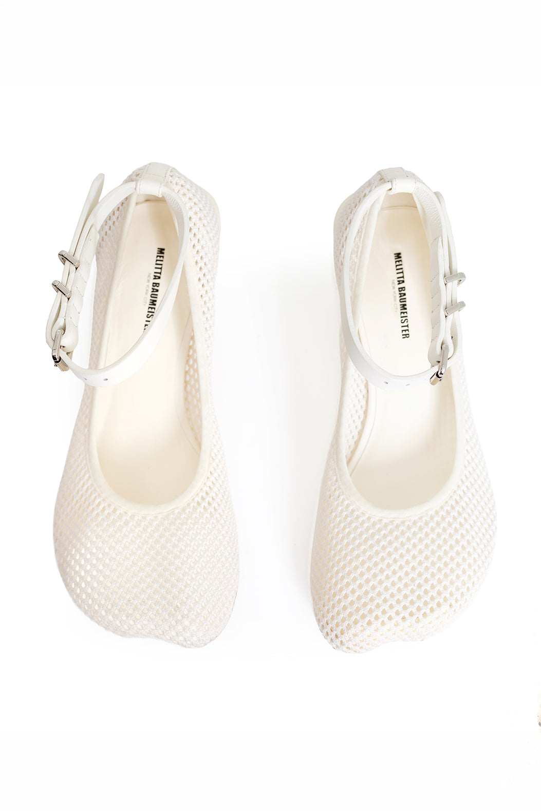 IVORY MESH DOUBLE HEEL