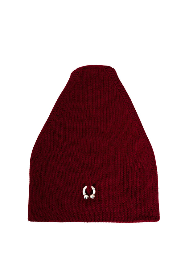 bordeaux-pierced-beanie-with-etended-top-on-white-background-product-shot