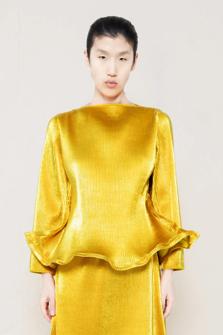 GOLD ZIGZAG RIPPLE TOP