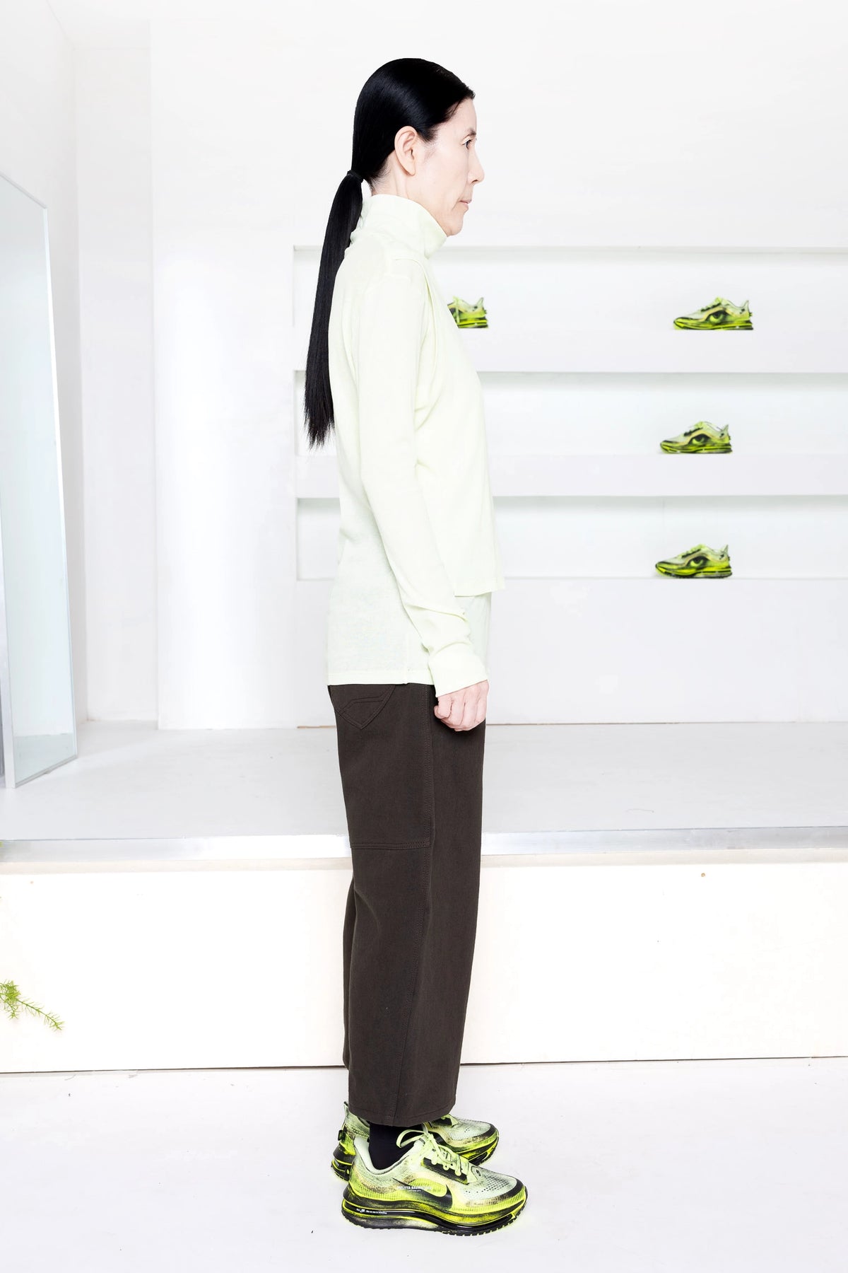 SOFT LIME DOUBLE LAYER TURTLENECK