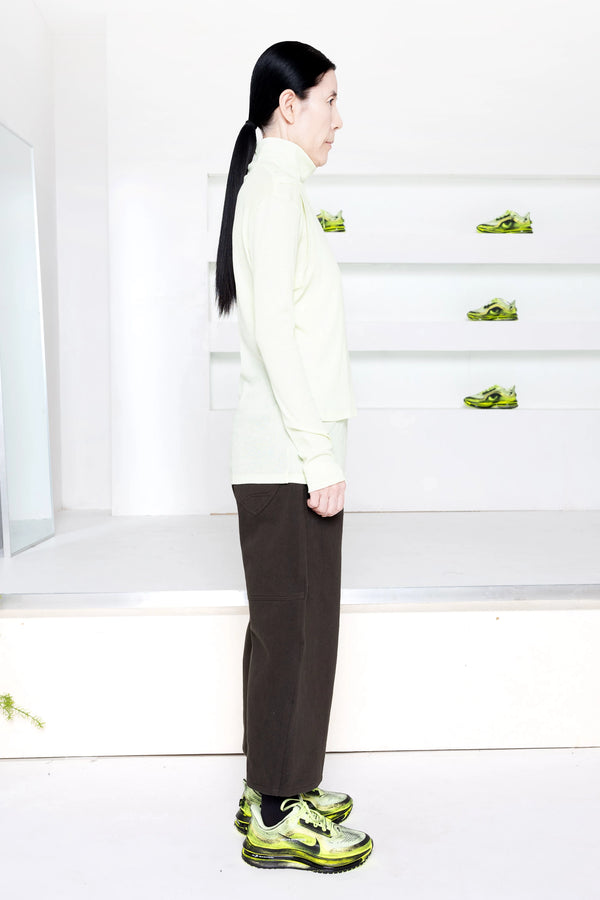 SOFT LIME DOUBLE LAYER TURTLENECK