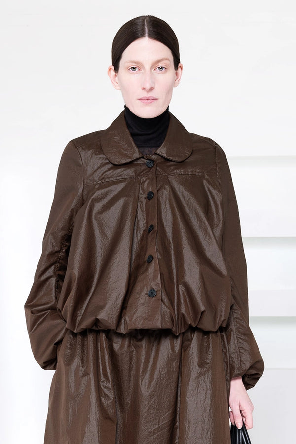 BROWN O-LINE SHIRT JACKET