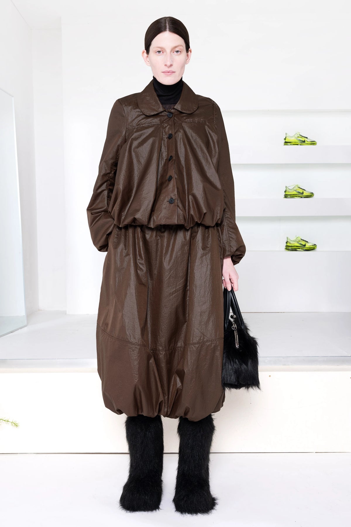 BROWN O-LINE SKIRT