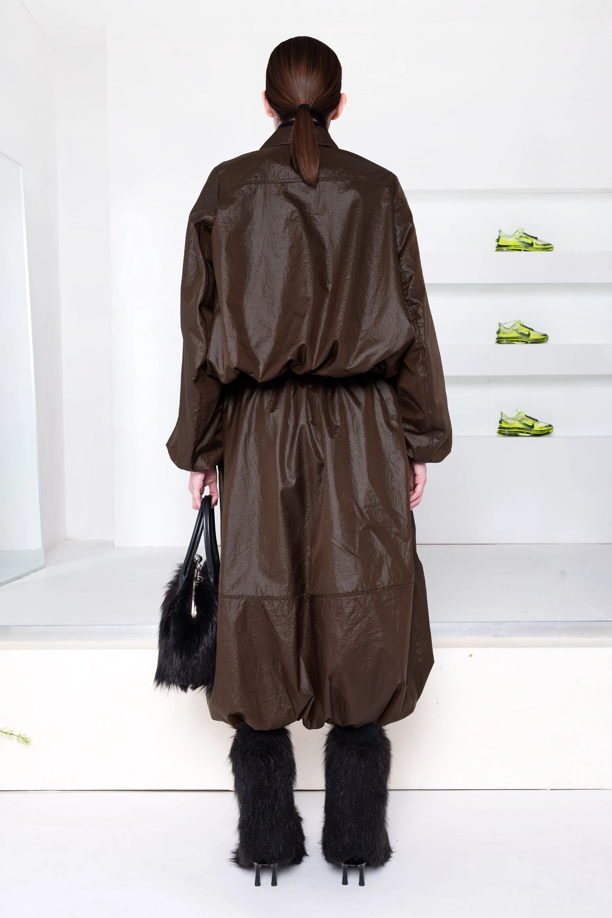 BROWN O-LINE SKIRT