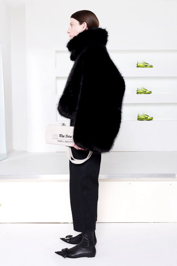 BLACK FURRY JACKET