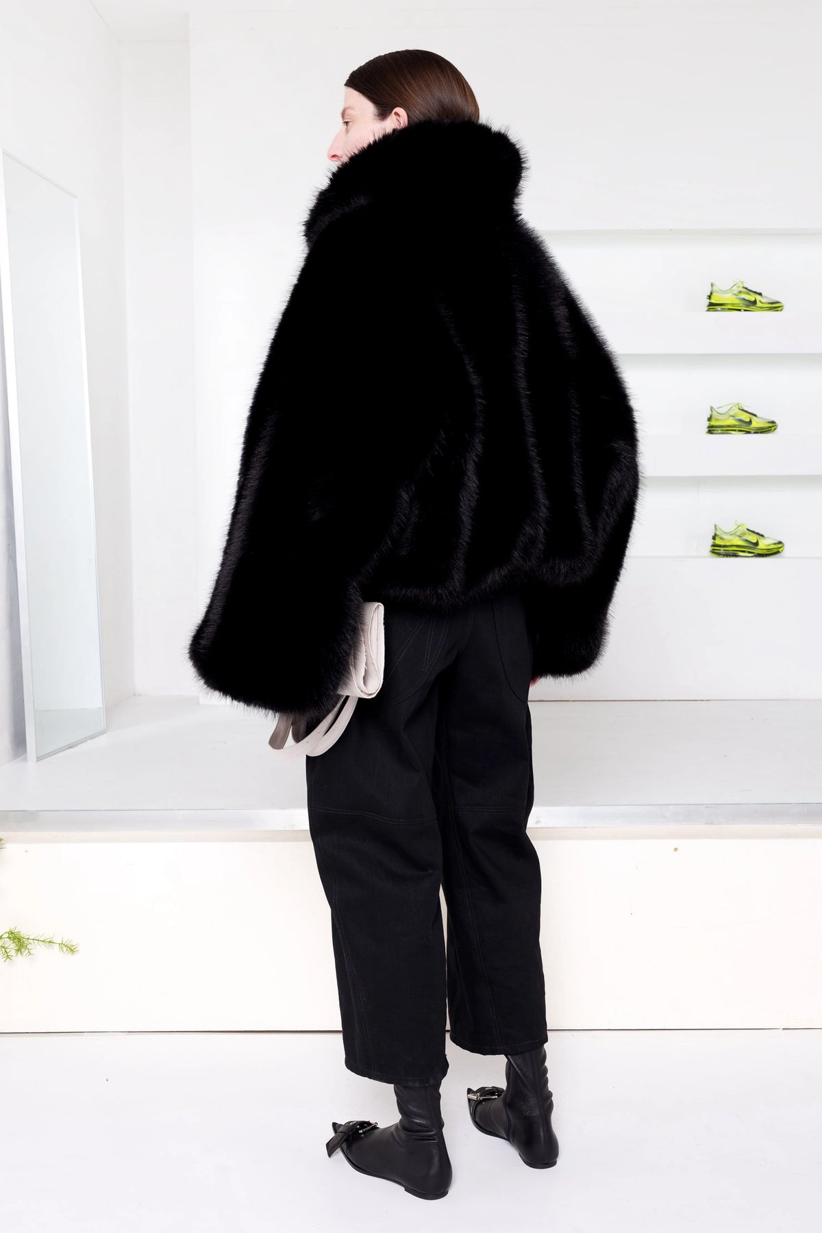 BLACK FURRY JACKET
