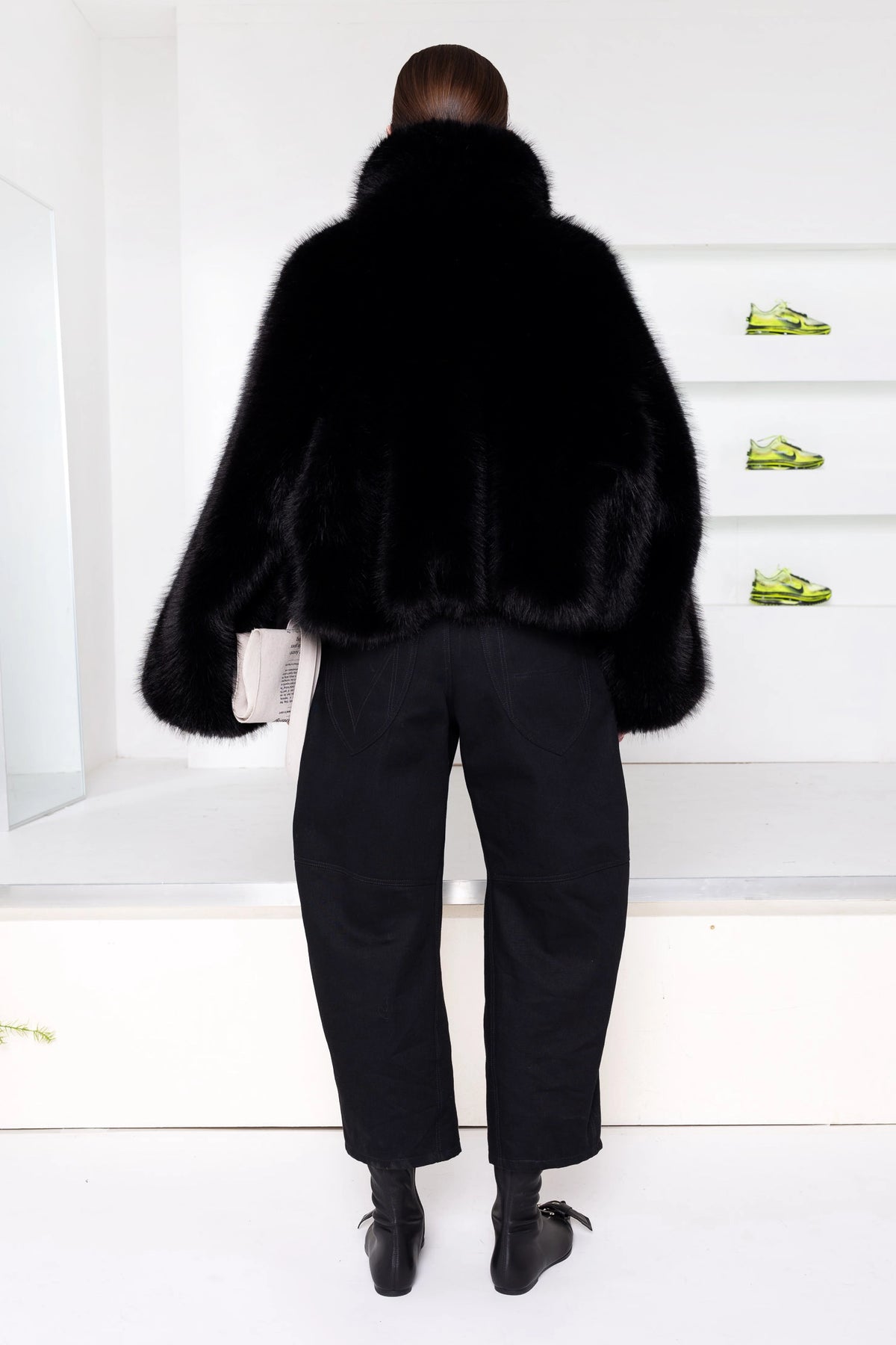 BLACK FURRY JACKET