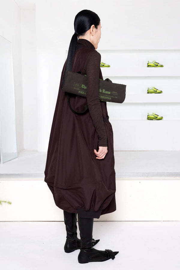 DARK BROWN FRONT POCKET DRESS