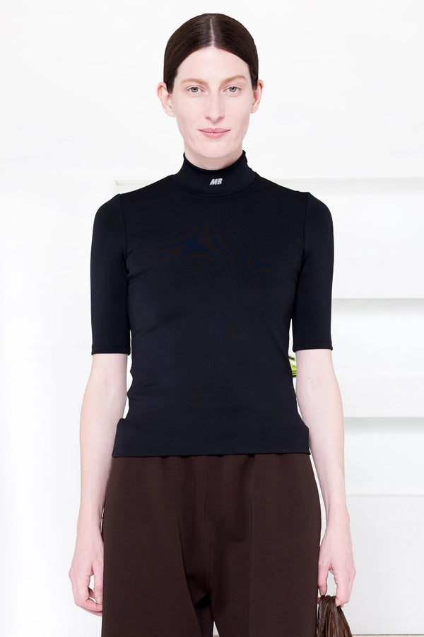 BLACK BABY MOCK NECK