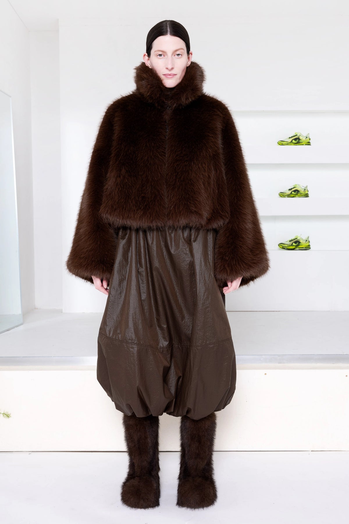 BROWN FURRY JACKET