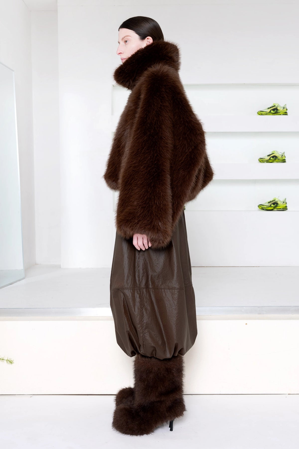 BROWN FURRY JACKET