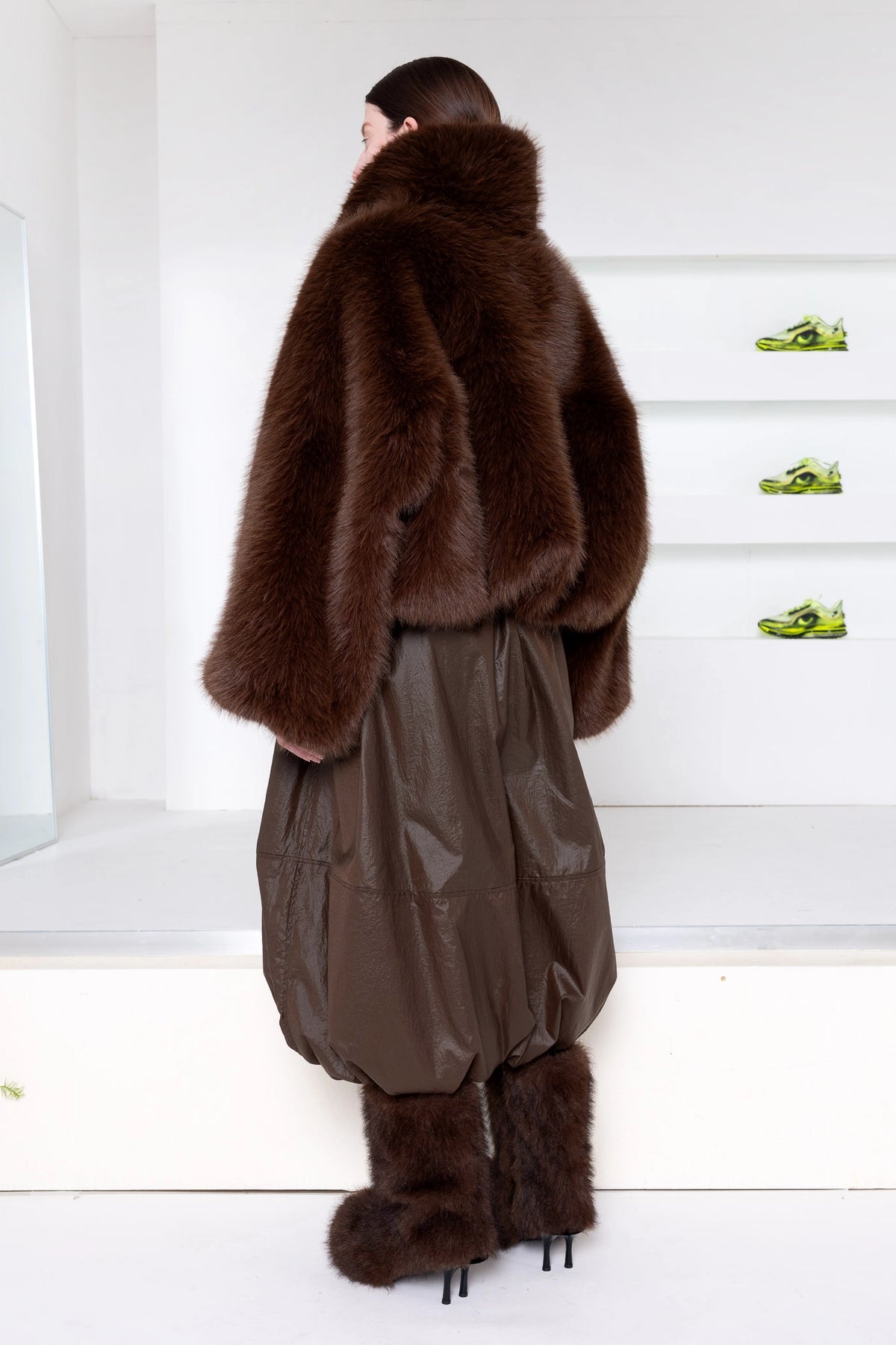 BROWN FURRY JACKET
