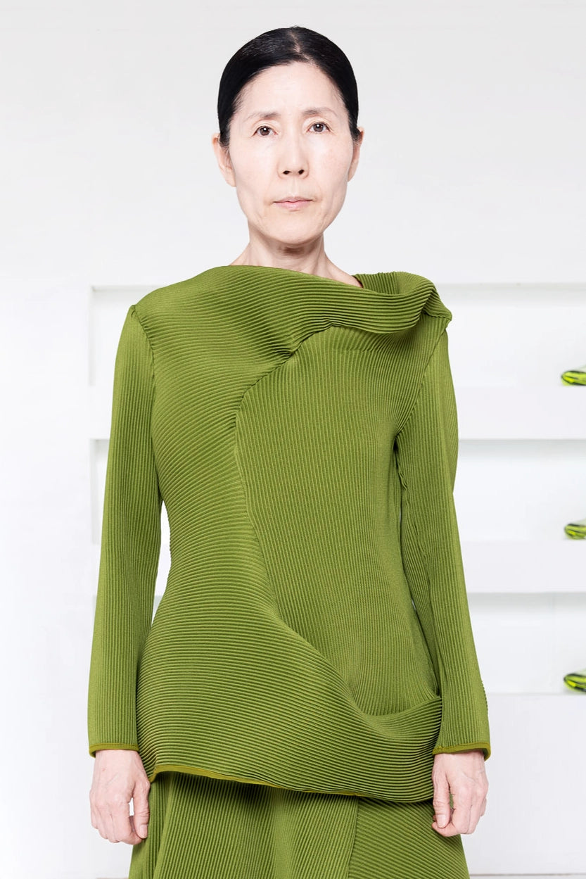 GREEN ENOUGH SWIRLY RIPPLE TOP
