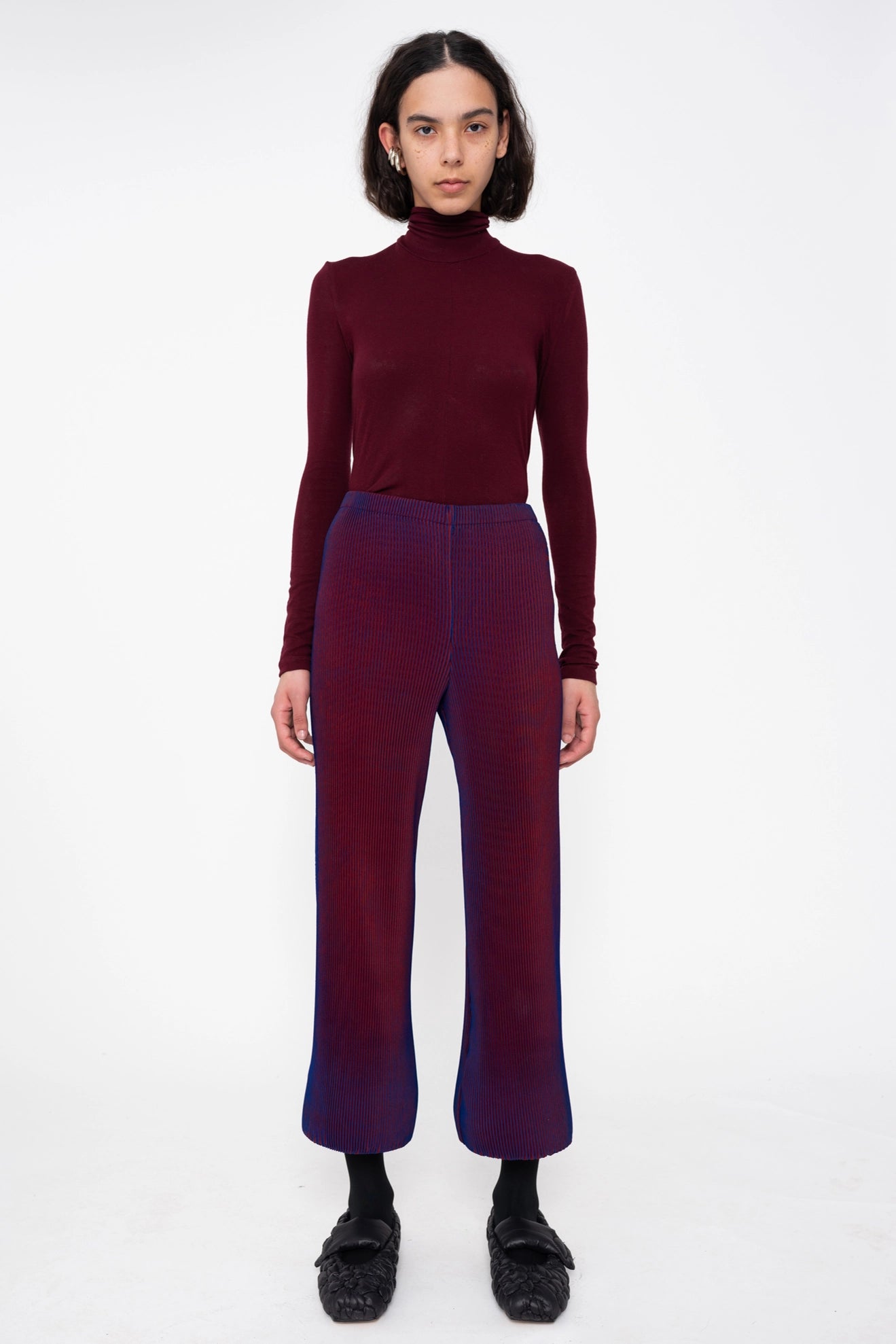 BLUE SHADOW BORDEAUX ROUNDED RIPPLE PANTS