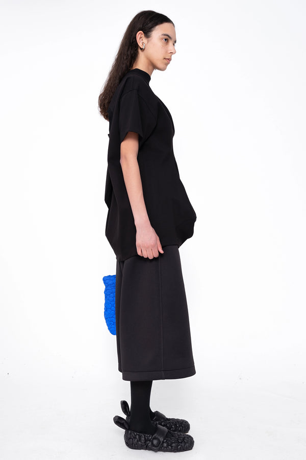 BLACK PONTE WAVY TEE