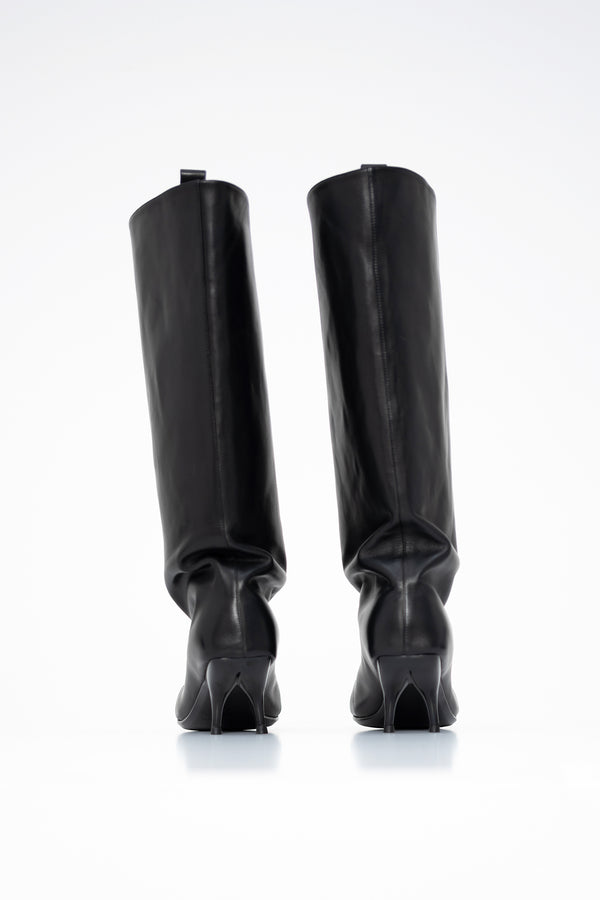 black-double-heel-boots-on-white-background-product-shot-back