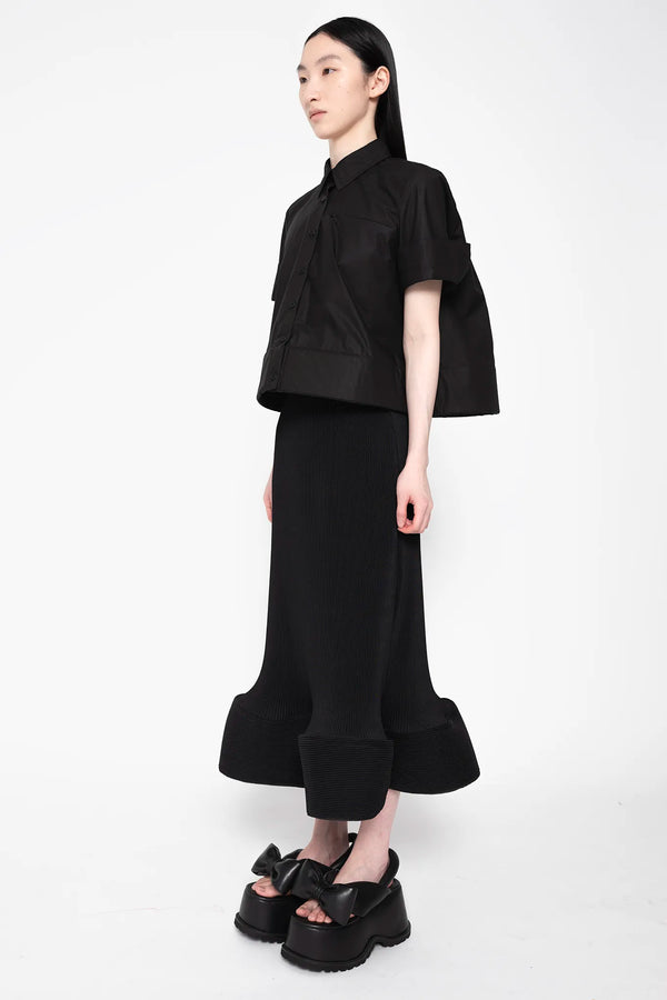 MELITTA-BAUMEISTER-Ripple-Wavy-Skirt-Black-SLIGHT-LEFT-SIDE-VIEW