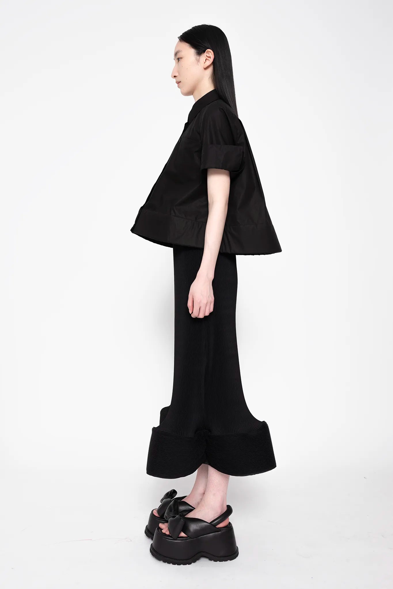 MELITTA-BAUMEISTER-Ripple-Wavy-Skirt-Black-LEFT-SIDE-VIEW