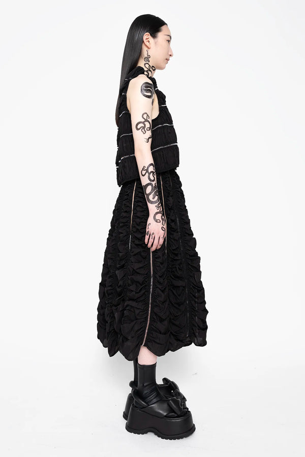 MELITTA-BAUMEISTER-Ruched-Tank-Black-RIGHT-SIDE-VIEW