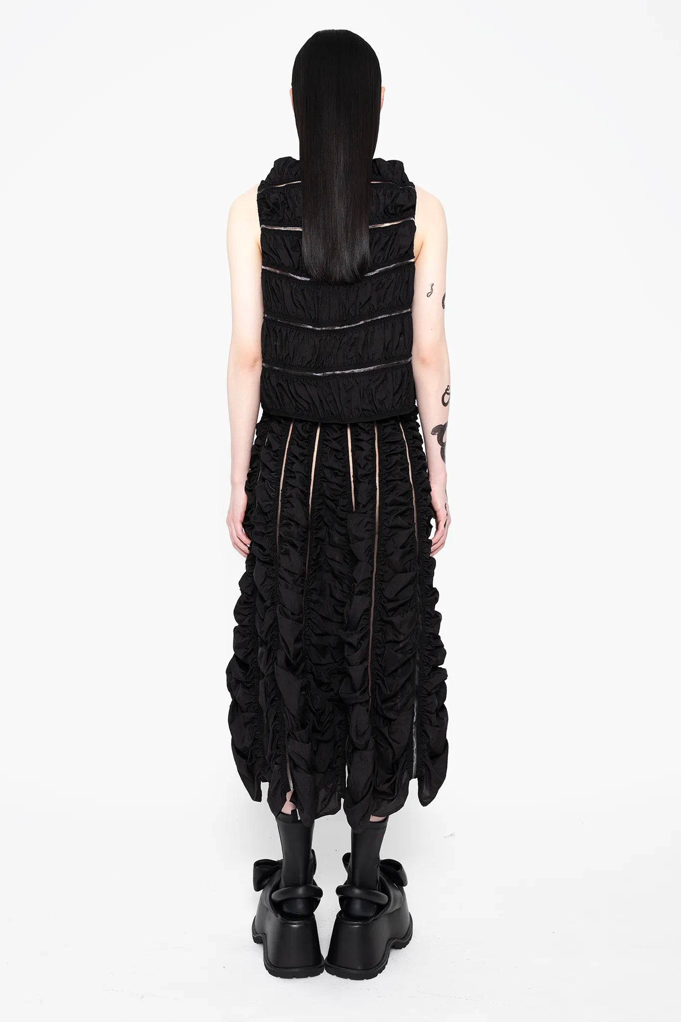 MELITTA-BAUMEISTER-Ruched-Tank-Black-BACK-VIEW