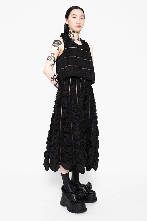 MELITTA-BAUMEISTER-Ruched-Tank-Black-SLIGHT-RIGHT-SIDE-VIEW