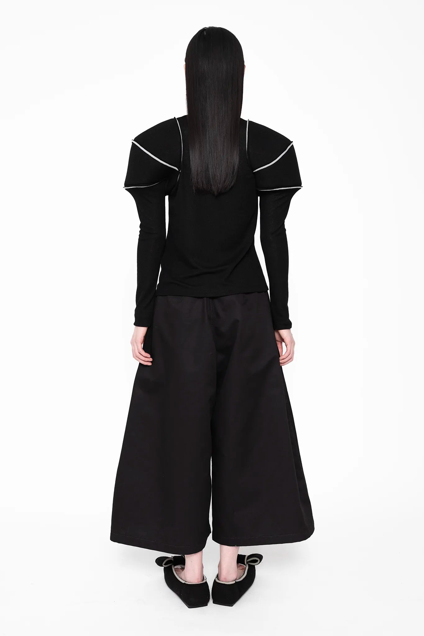 MELITTA-BAUMEISTER-Wide-Leg-Culotte-Black-BACK-VIEW