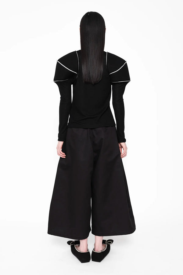 MELITTA-BAUMEISTER-Wide-Leg-Culotte-Black-BACK-VIEW