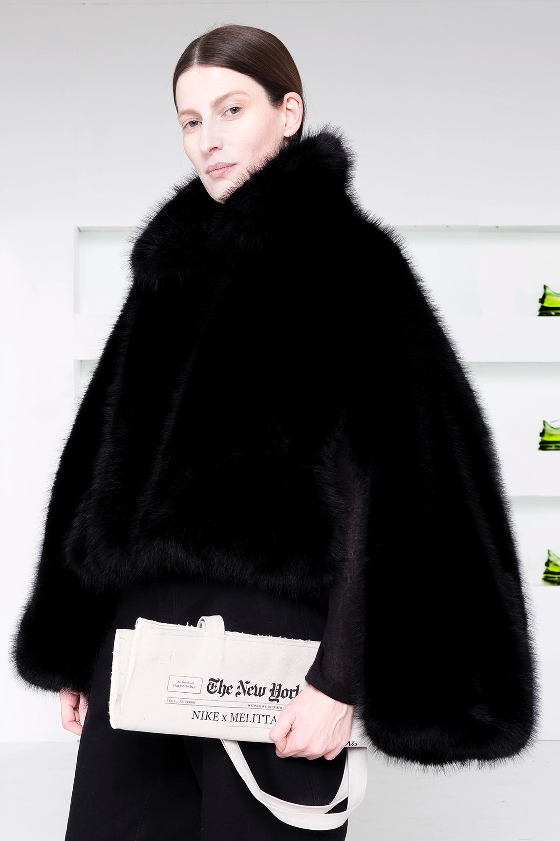 BLACK FURRY JACKET