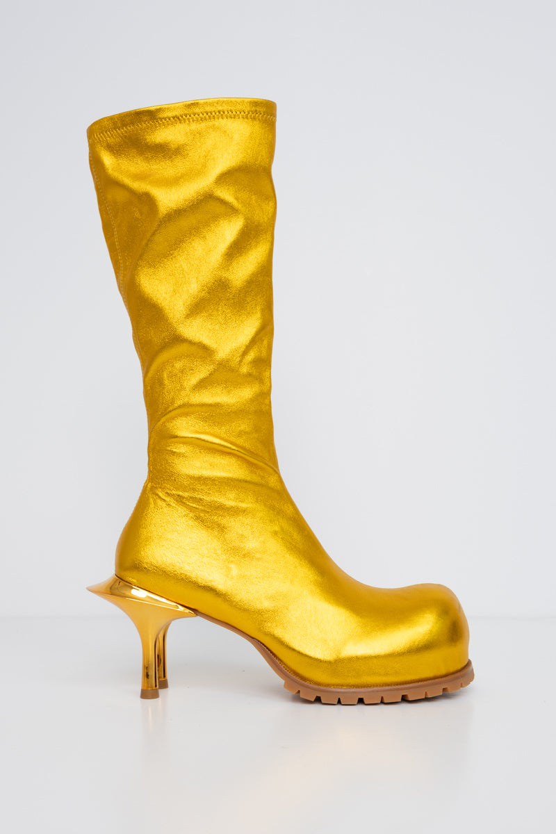 GOLD-COWHIDE-DOUBLE-HEELED-BOOTS-SIDE-VIEW