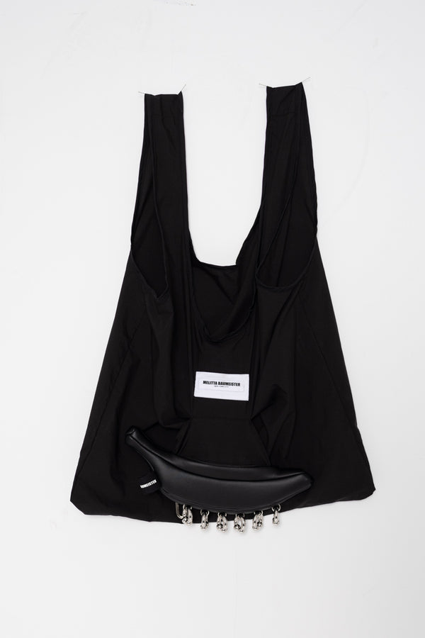 BLACK-TOTE-BAG-WITH-PIERCED-BANANA-CLUTCH-ATTACHED