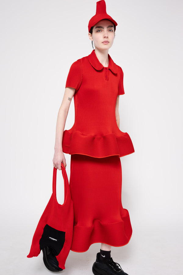 BOLD RED POINTY CAP