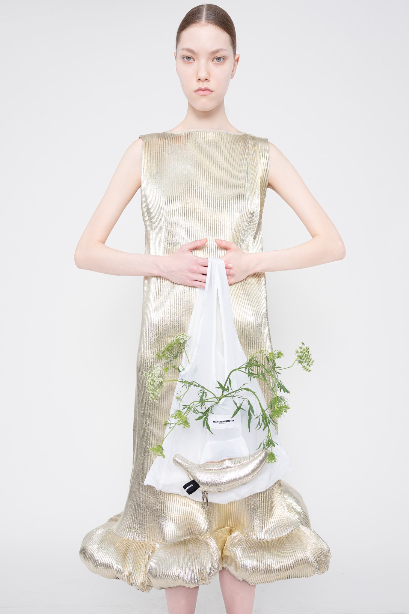 LIGHT GOLD BANANA TOTE BAG