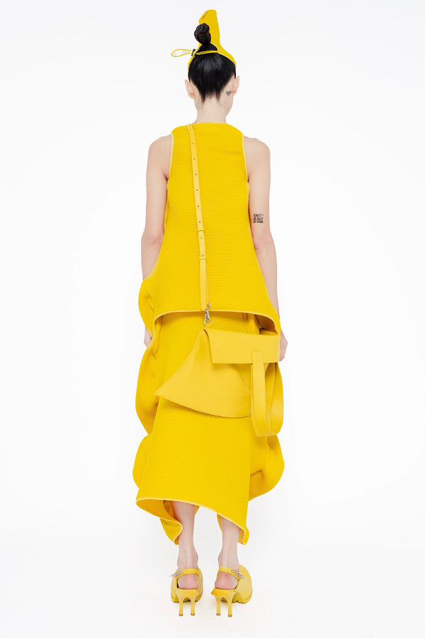 female-wearing-yellow-pleated-top-with-ruffles-and-yellow-long-pleated-skirt-with-ruffles-on-white-background-full-body-back