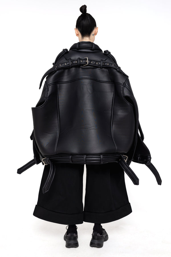 BLACK PLEATHER JACKET