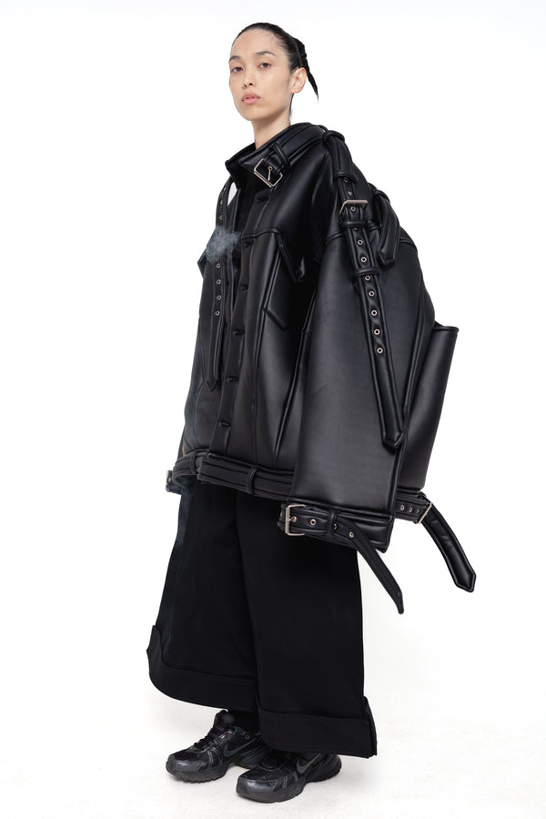 BLACK PLEATHER JACKET