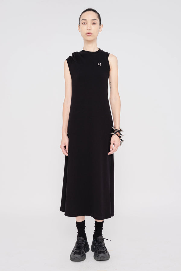 BLACK PIERCED DRESS