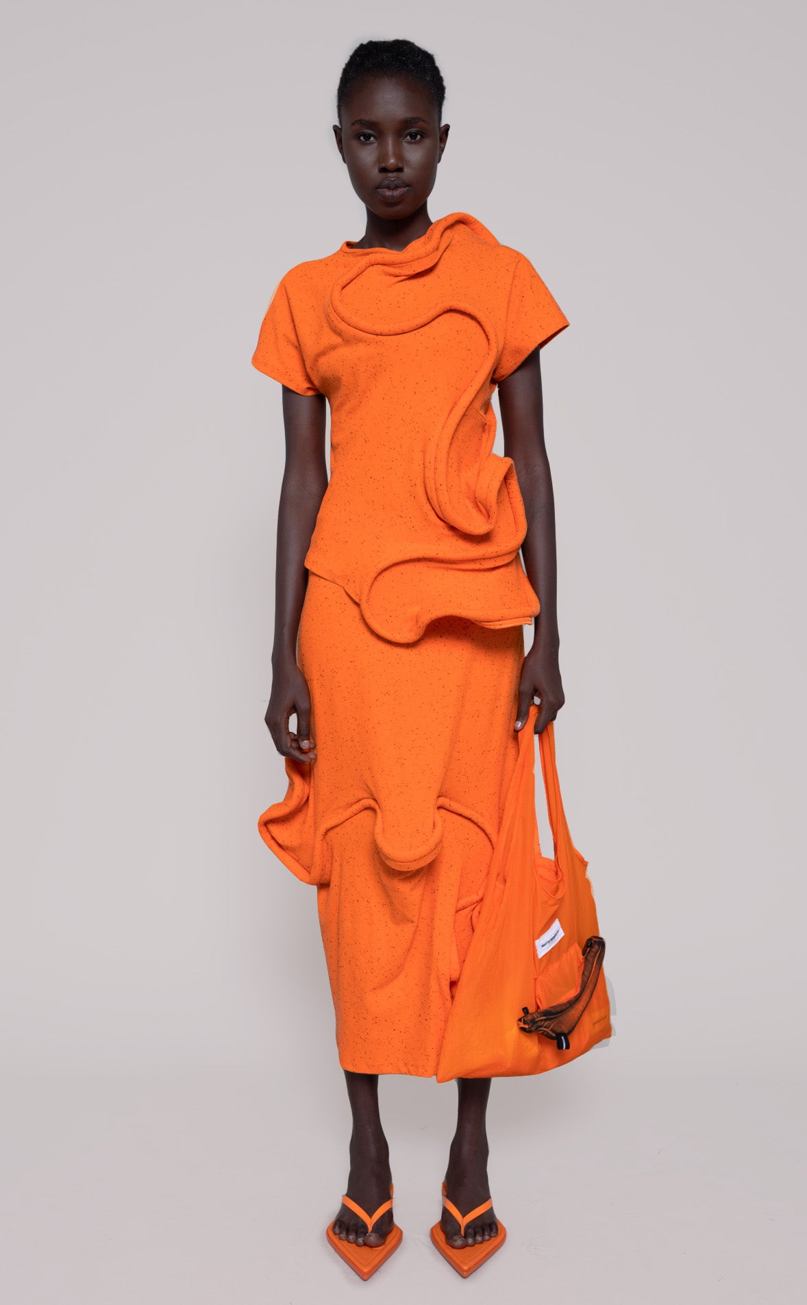ORANGE SWIRLY SKIRT