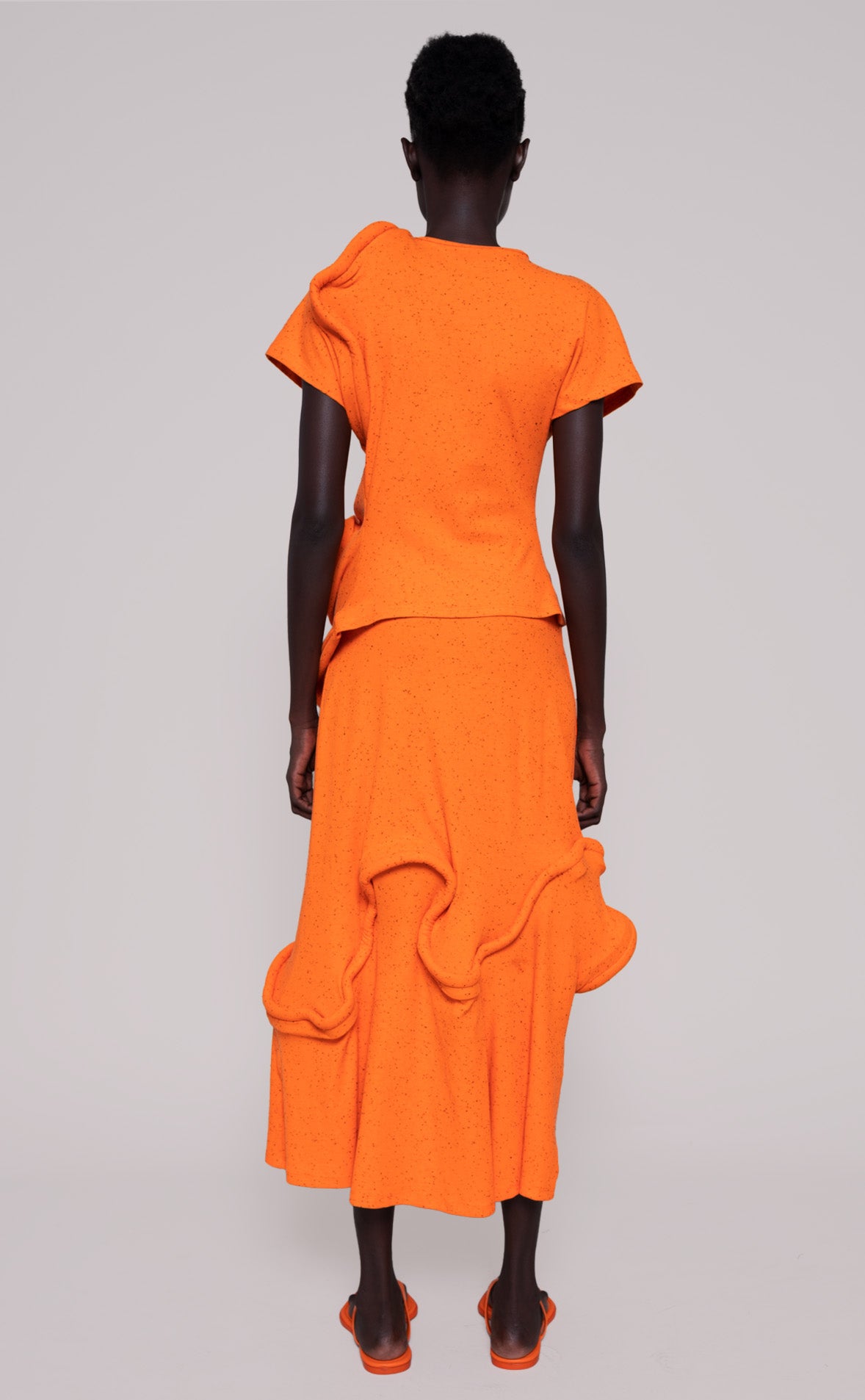 ORANGE SWIRLY SKIRT