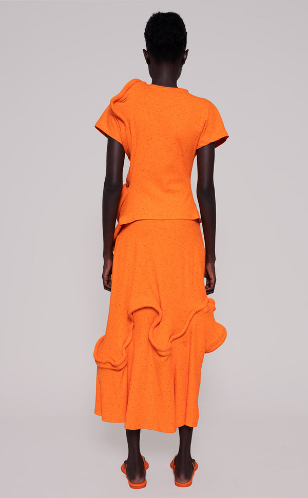 ORANGE SWIRLY SKIRT
