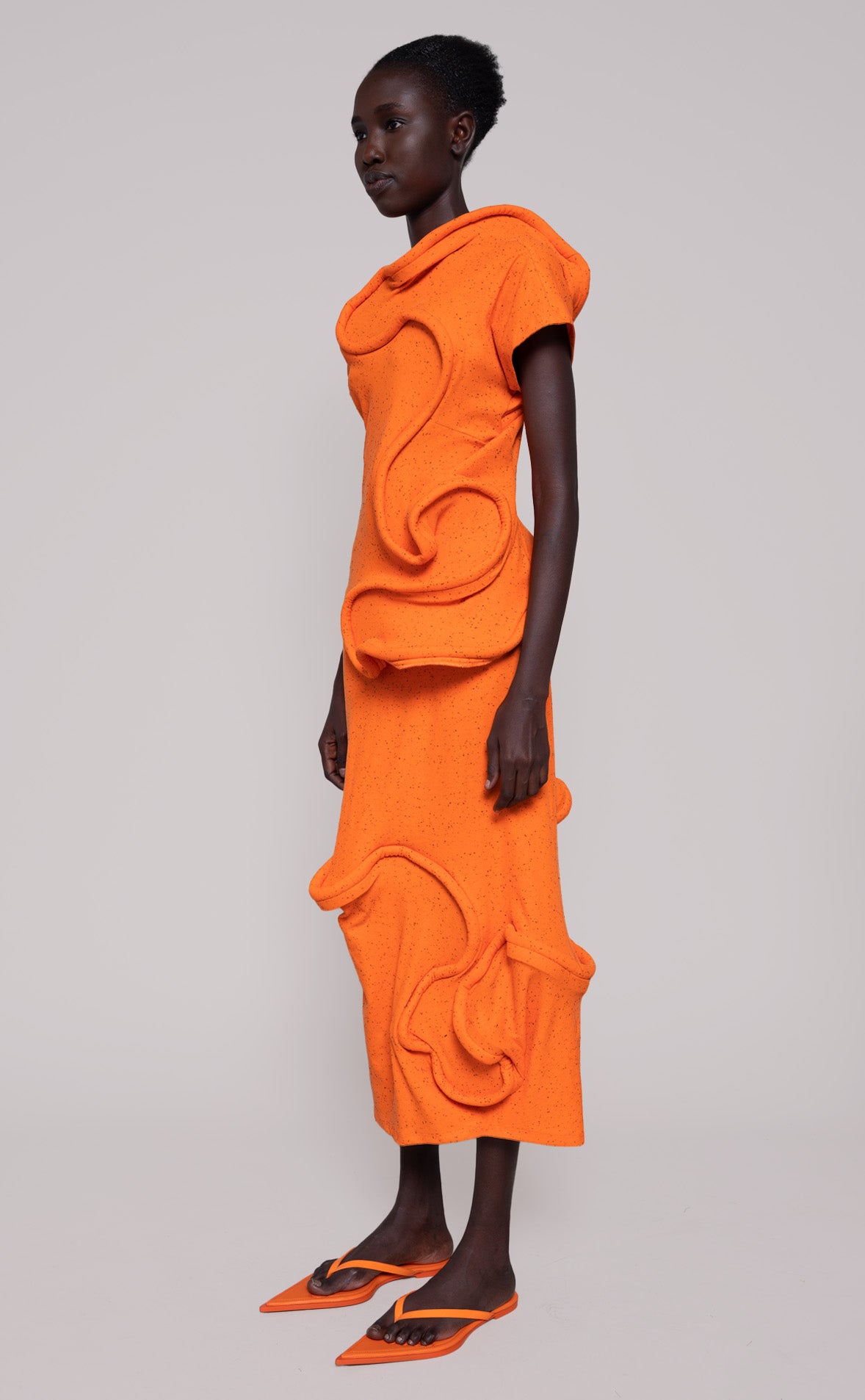 ORANGE SWIRLY SKIRT