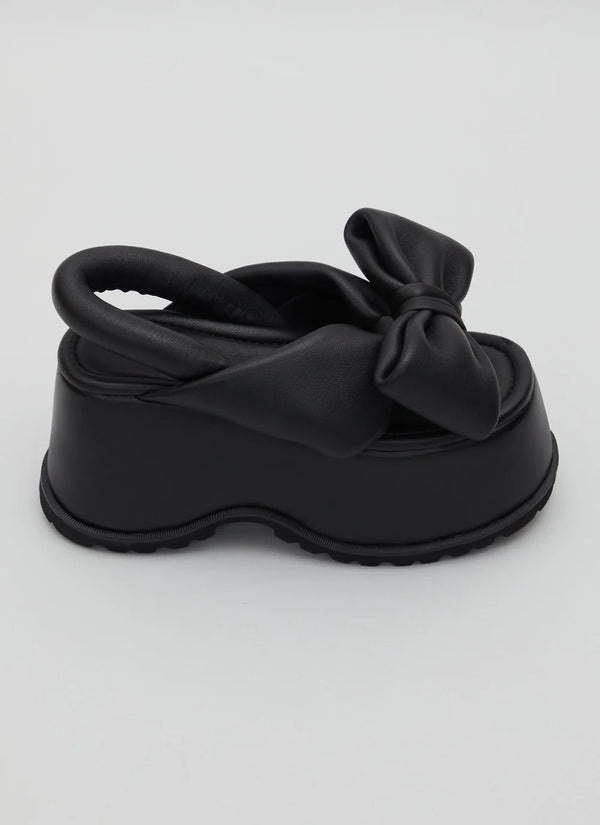 Bow Platform Sandals