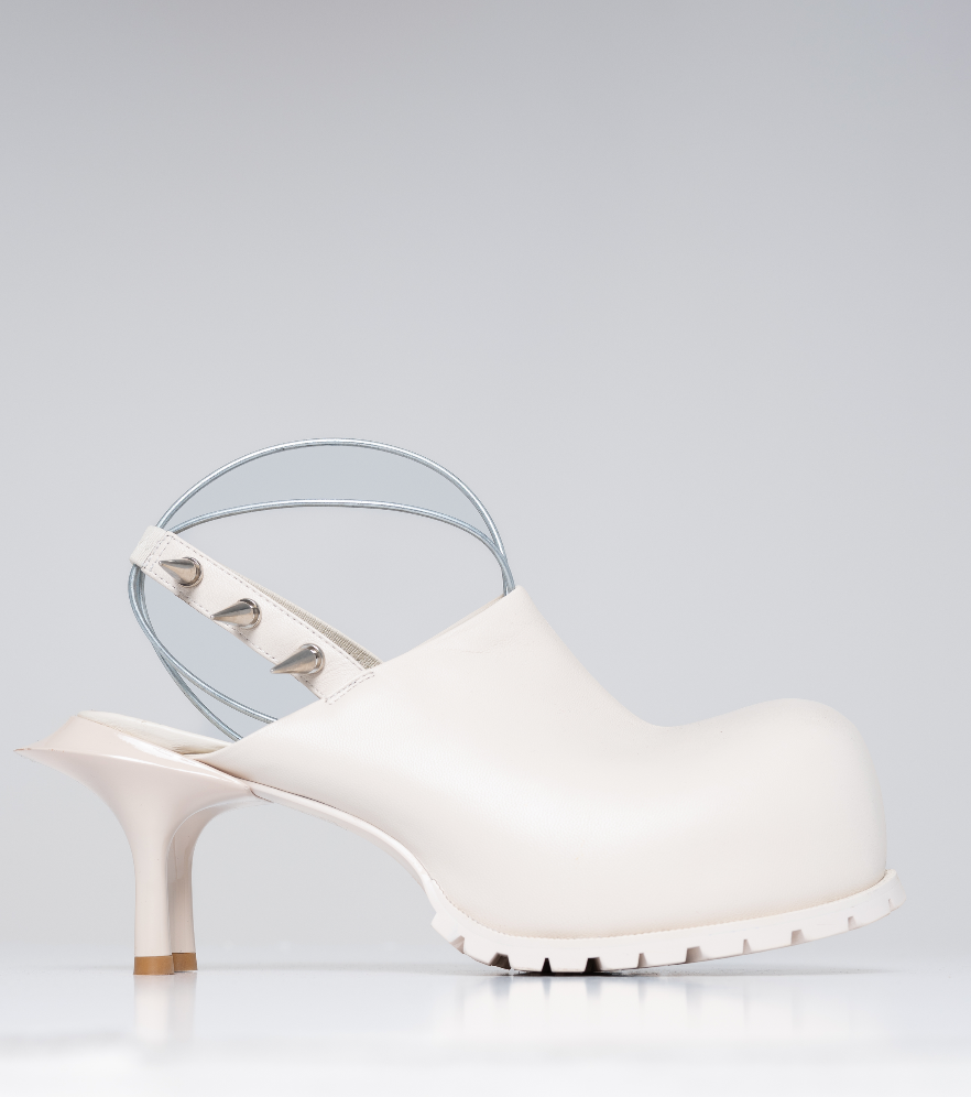 PEACH DOUBLE HEEL MULE