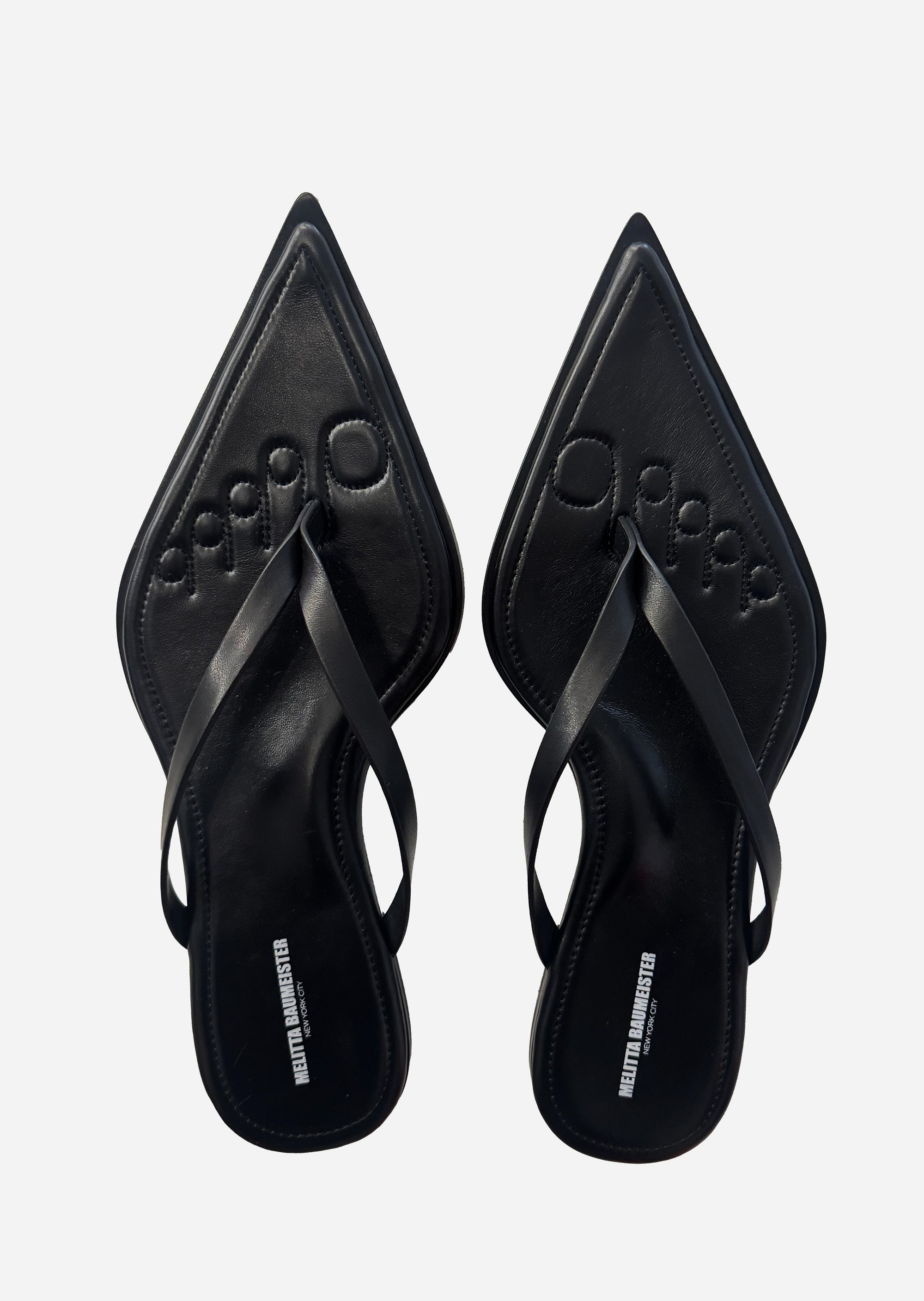 BLACK POINTY FLIP FLOP