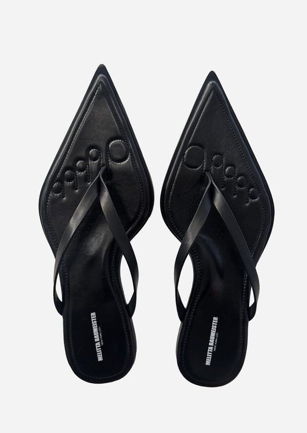BLACK POINTY FLIP FLOP